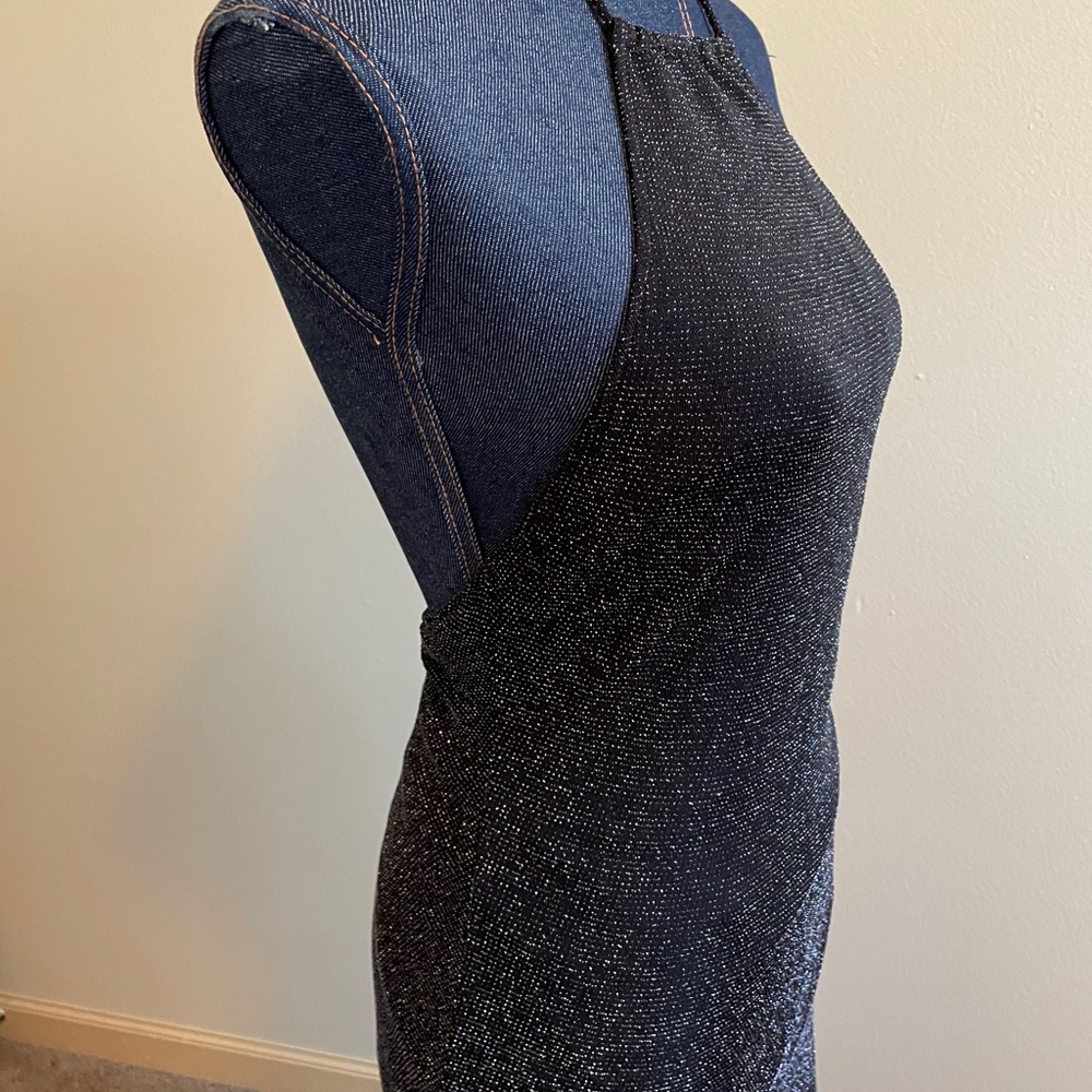 NWT Show Me Your MuMu Shimmery Black Dress - Picture 10 of 14